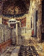 Laura Theresa Alma-Tadema Interno della chiesa di San Clemente France oil painting artist